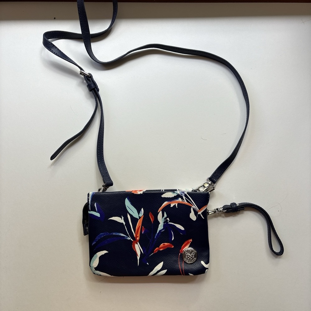 Vince Camuto Blue Floral Crossbody Bag